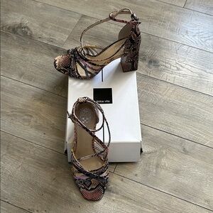 Multi-Colored Dolce Vita Women's Snakeskin Heels in Like New Condition